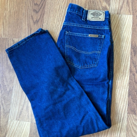 Dickies Men's Denim Blue Jeans 33 X 32 Five Pocket Straight Leg 100% Cotton - Picture 8 of 8